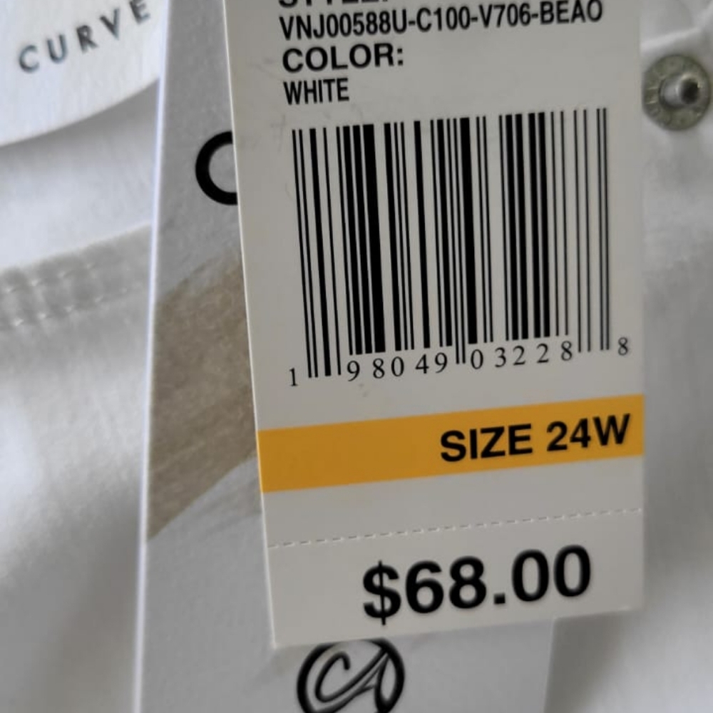 Curve Appeal Curve Creator Womens 24W White Pull-on shorts NWT Style VNJ00588U - Picture 9 of 12